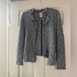 Dolan Black and White Chevron Blazer